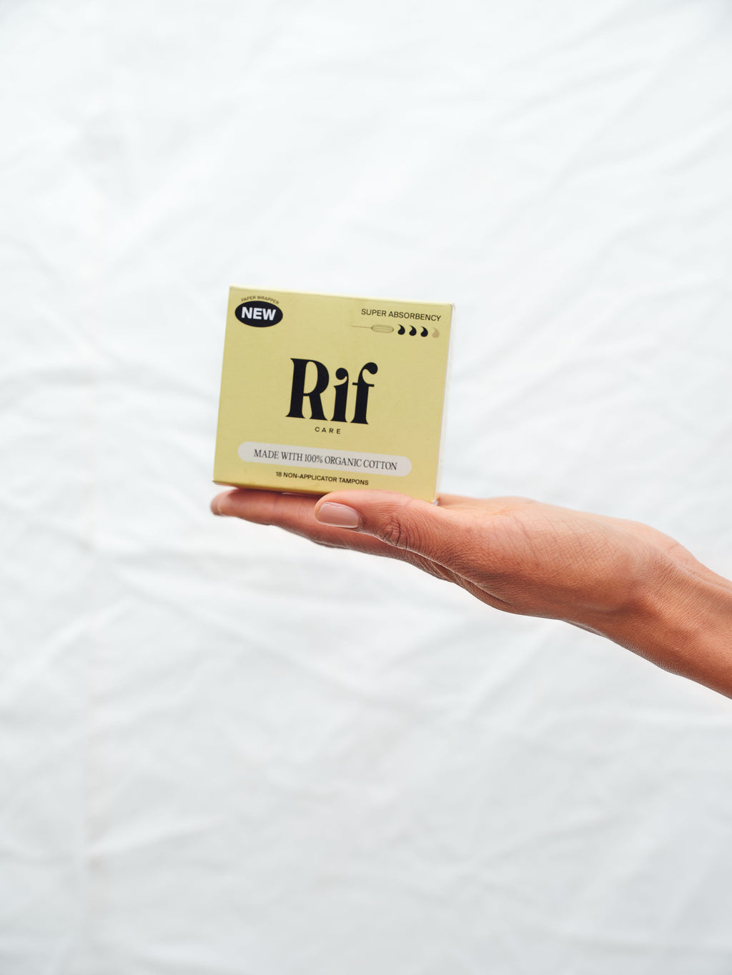 Organic Cotton Non-Applicator Tampons - Super Absorbency- Non Shed-