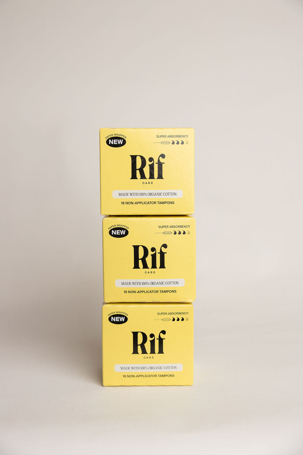 Organic Cotton Non-Applicator Tampons - Super Absorbency- Non Shed-