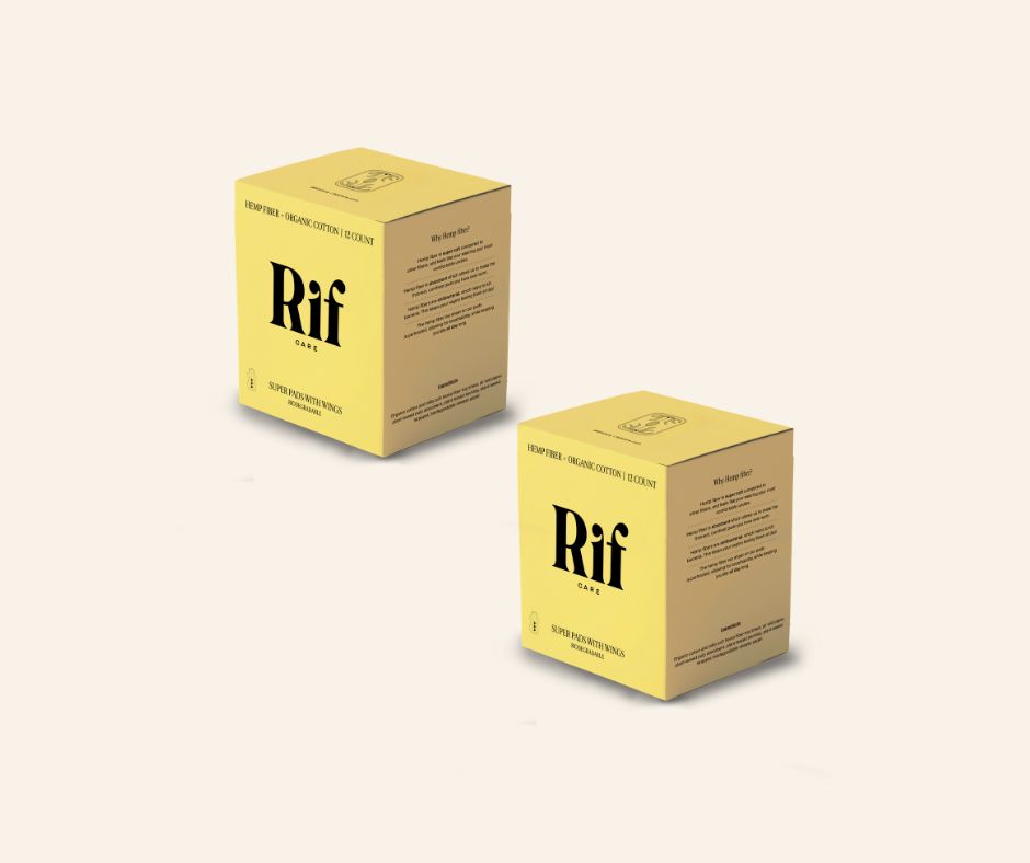 Organic Cotton and Hemp Fiber Pads with Wings- Super Absorbency