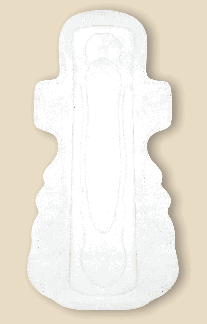 Organic Cotton and Hemp Fiber Menstrual Long / Night Pads with Wings 25% more absorbency